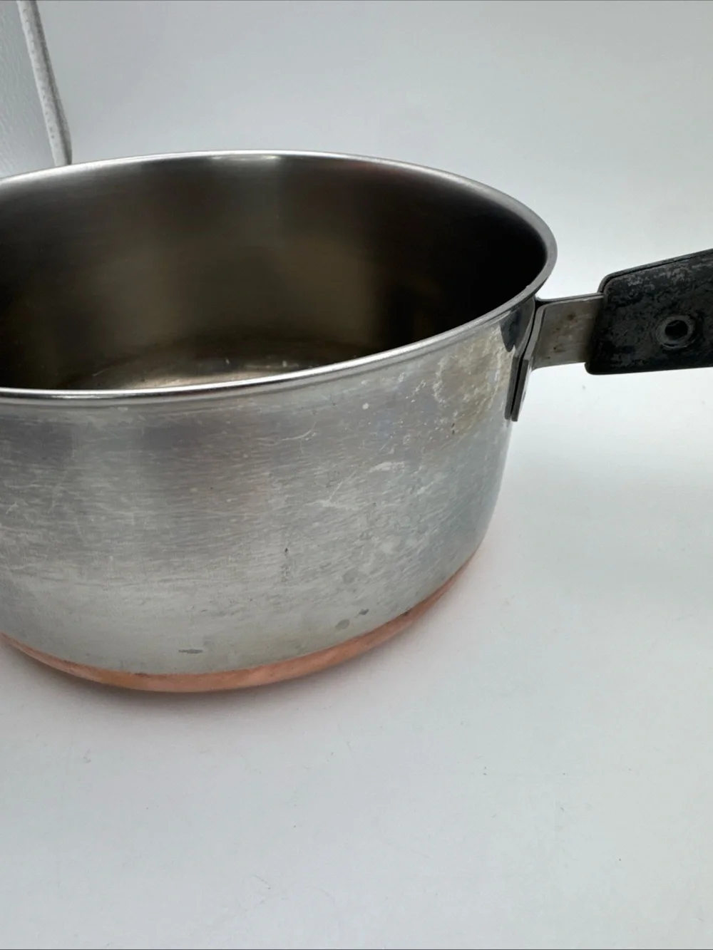Revere Ware 1.5 Qt Sauce Pan Pot W/Lid Double Ring 1801 Copper Clad Bottom